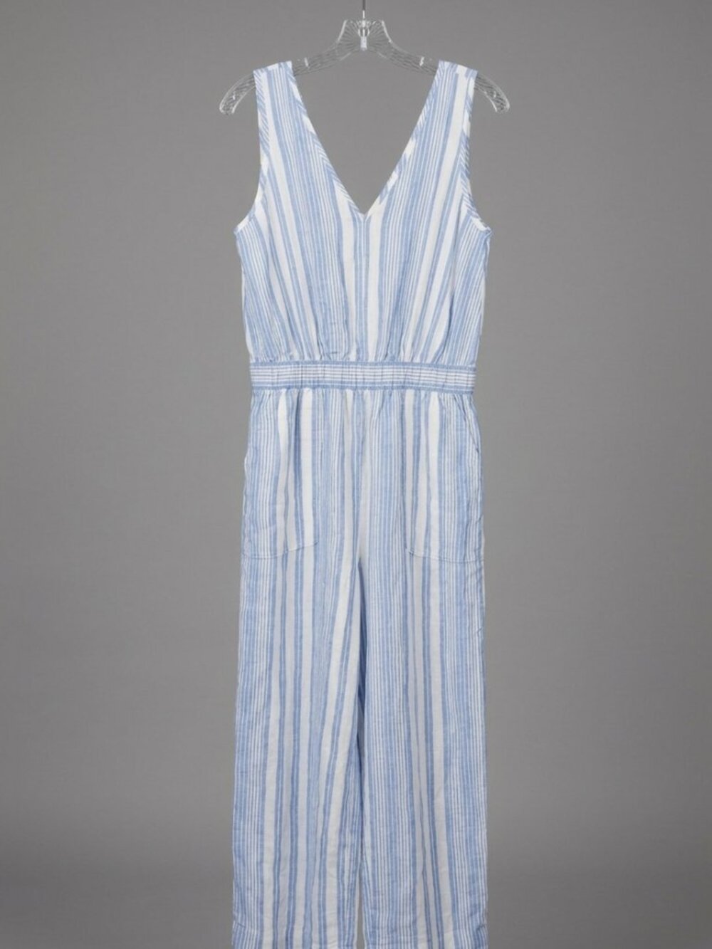 Gap breezy sleeveless blue and white jumpsuit
